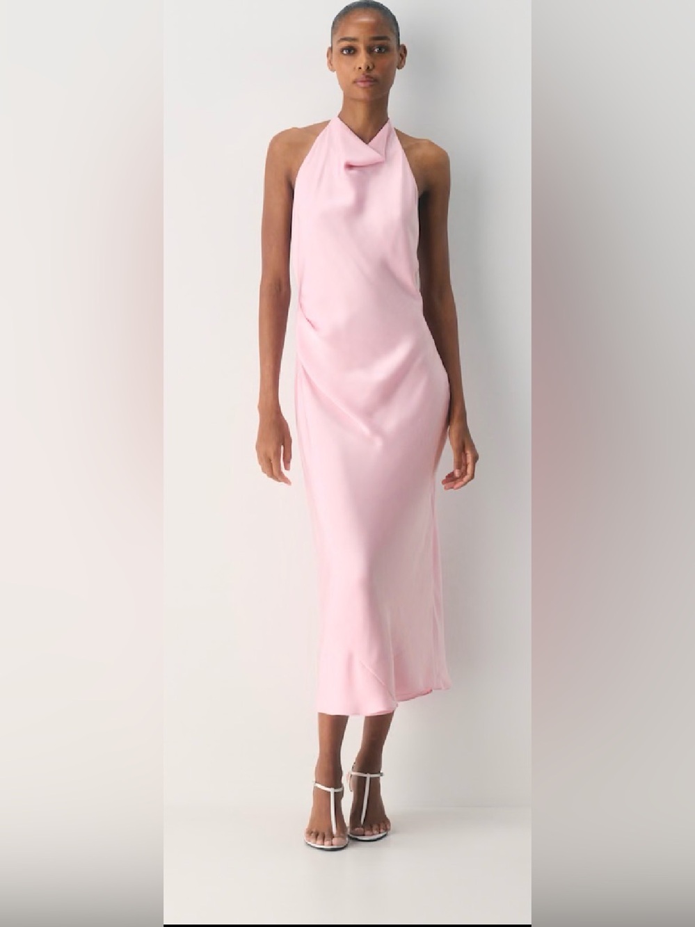 Aritzia Audience Satin Maxi Halter Dress, NWT!